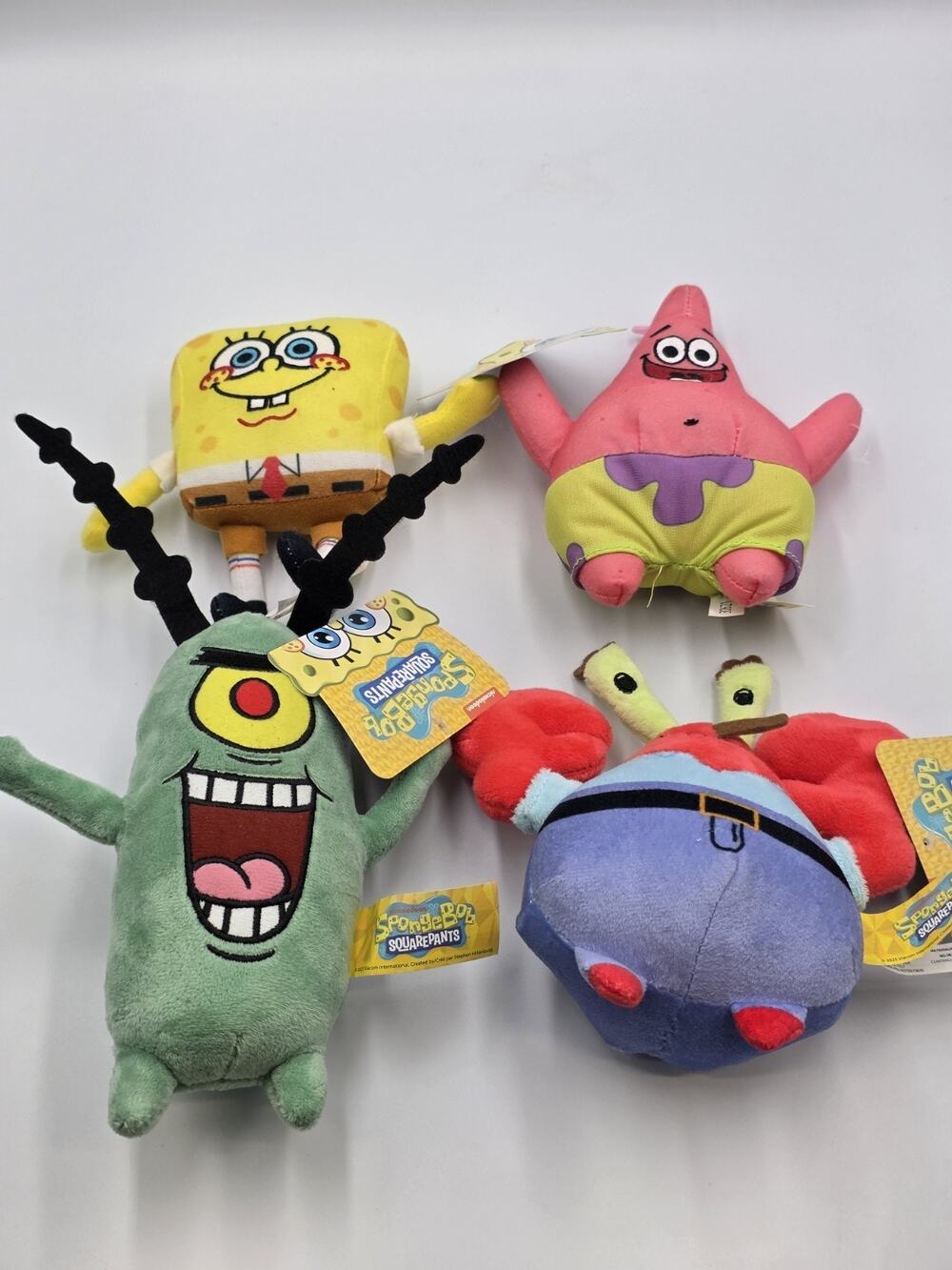 Spongebob Squarepants Patrick Mr Krabs Plankton Plush Toy Set 4 5-7"